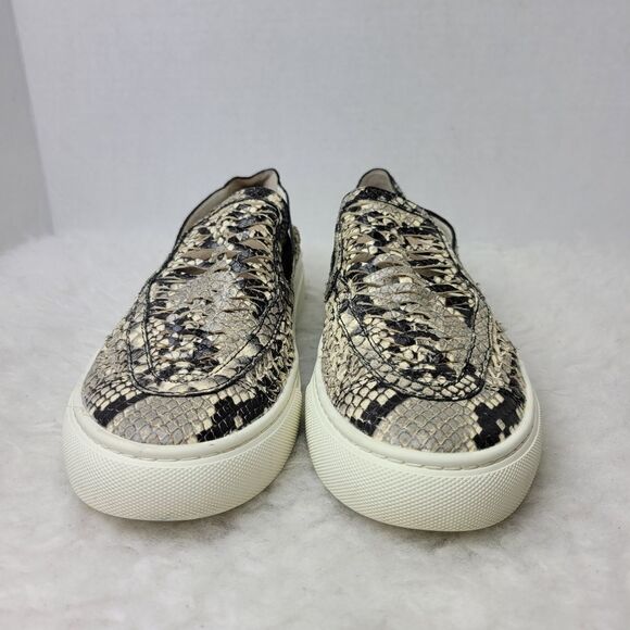 Tory Burch Huarache Weave Snakeskin Leather Slip On Sneaker Shoes Size 8 - Picture 2 of 8